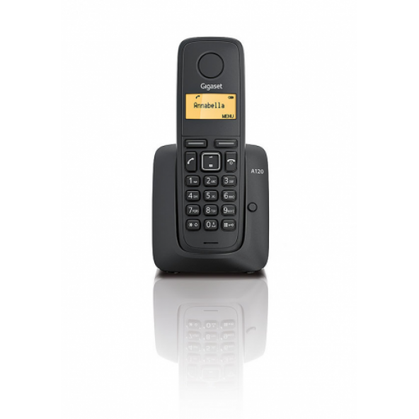 GIGASET A120 DECT TELSİZ TELEFON (SİYAH) 10 Saat Konuşma, 170 Saat Bekleme, 20 Kişilik Rehber - 2