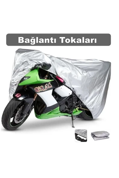 DesingONB Husqvarna Te 610 Için Uyumlu Arka Çanta Uyumlu Motor Branda Örtü Gri - 3