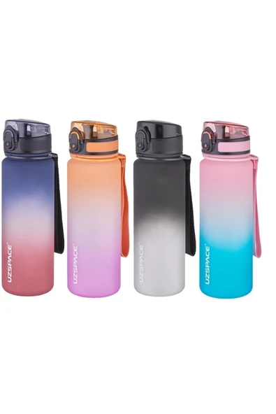 Uzspace 500ml Motivasyon Matarası Çift Renk Softtouch Ff Collection Tritan Su Matarası - 6