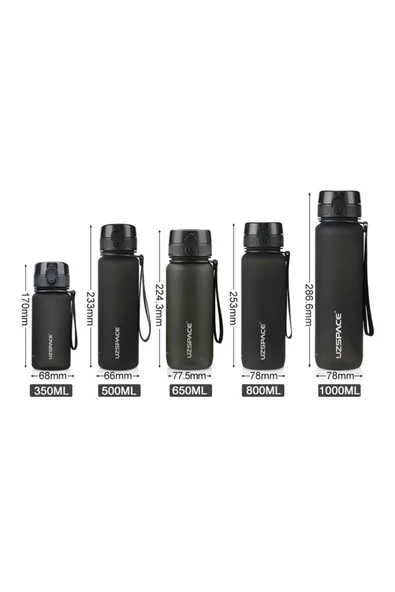 Uzspace 650ml Yeni Koleksiyon Soft Touch Tritan Su Matarası - 3