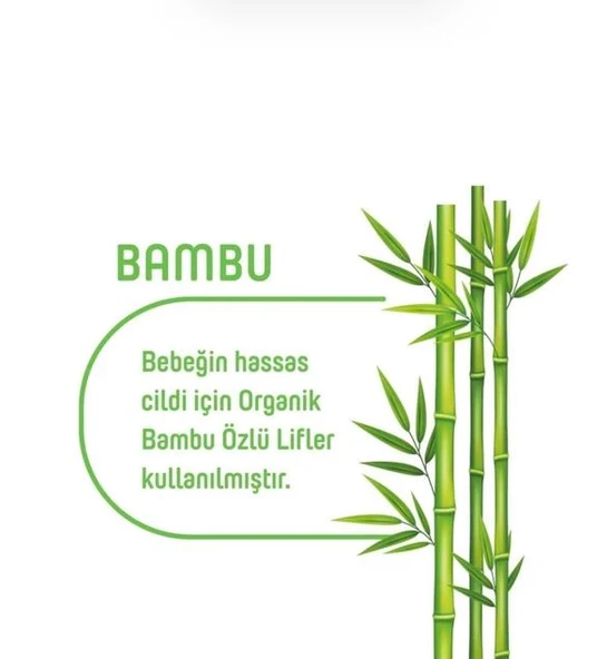 Pure Baby Organik Bambu Özlü Bebek Islak Havlu 90 Yaprak - Resim 2