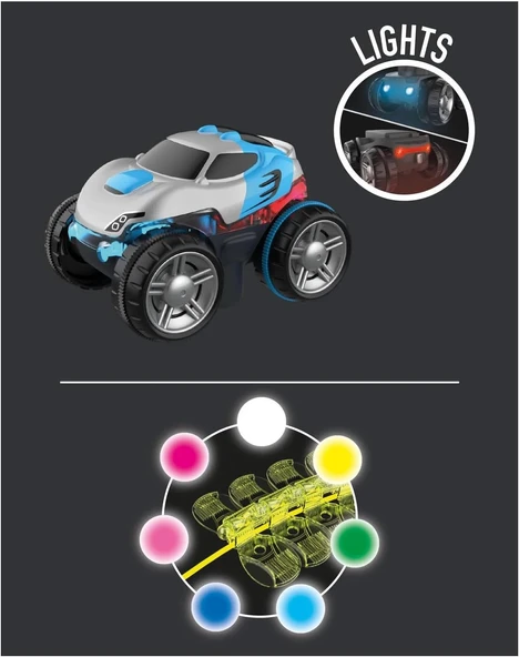 Smoby, 180917, FleXtreme Neon Oyun Seti, Yarı Saydam, Işıklı, 2.60m Uzunlukta Pist, Elektronik Tünel, Pilli, FleXtreme N - 3