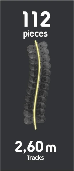 Smoby, 180917, FleXtreme Neon Oyun Seti, Yarı Saydam, Işıklı, 2.60m Uzunlukta Pist, Elektronik Tünel, Pilli, FleXtreme N - 4