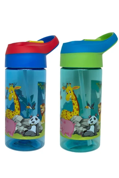 Vagonlife Tritan Pipetli Yeşil Okul Suluğu - Matara 500 ml - 4