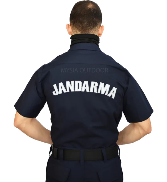 JANDARMA ASAYİŞ KISA KOL LACİVERT YAZLIK GÖMLEK RENK ATMAZ - 2