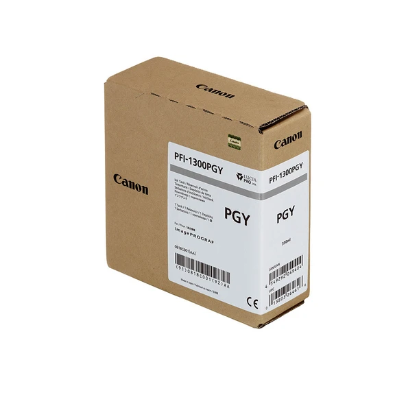 Feyza Bilişim Canon PFI-1300 PGY Fotoğraf Gri Plotter Orijinal Mürekkep Kartuş 330 ml. (0818C001) ürün görseli