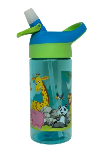 Vagonlife Tritan Pipetli Yeşil Okul Suluğu - Matara 500 ml - 3