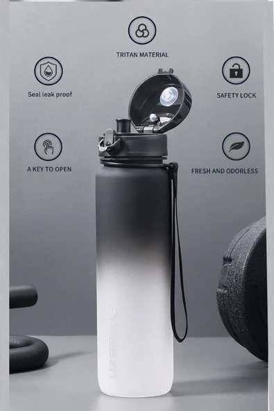 Uzspace 500ml Motivasyon Matarası Çift Renk Softtouch Ff Collection Tritan Su Matarası - 4