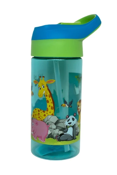 Vagonlife Tritan Pipetli Yeşil Okul Suluğu - Matara 500 ml - 2