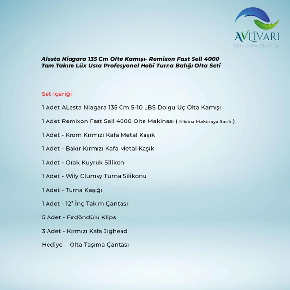 Alesta Niagara 135 Cm Olta Kamışı- Remixon Fast Sell 4000 Tam Takım Lüx Usta Profesyonel Hobi Turna Balığı Olta Seti - Resim 2