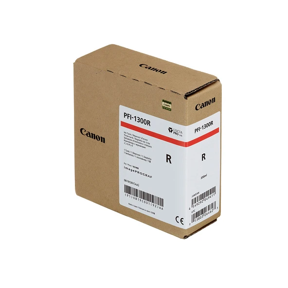 Feyza Bilişim Canon PFI-1300 R (Red) Kırmızı Plotter Orijinal Mürekkep Kartuş 330 ml. (0819C001) ürün görseli