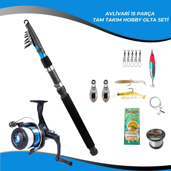 Paxton 210 Cm 50-100 Gr Olta Kamışı - Tiger 4000 Olta Makinası Tam Takım Kıyı Hobi Çocuk Yeni Başlayan Olta Seti