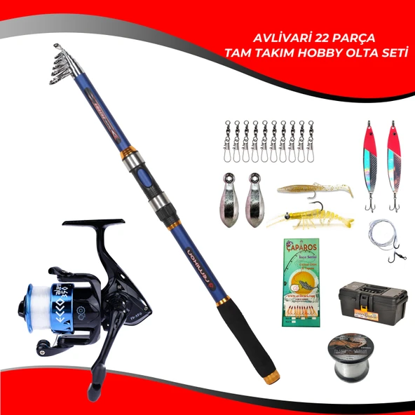 Remixon Awack 300 Cm 40-100 Gr - Avlivari Ecco 3000 Olta Makinası 22 Parça Tam Takım Kıyı Profesyonel Kıyı Olta Seti