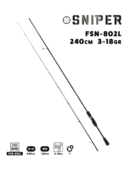 Fujin Sniper 240cm 3-18gr Light Spin Kamışı ürün görseli