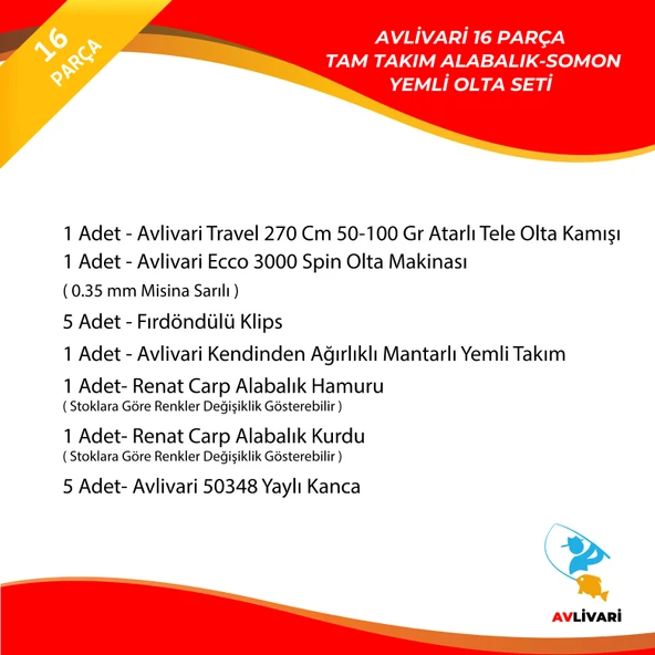 Avlivari Travel 270 Cm 50-100 Gr Olta Kamışı - Avlivari Ecco 3000 Spin Olta Makinası Tam Takım Kıyı Profesyonel Alabalık-Somon Olta Seti - 2