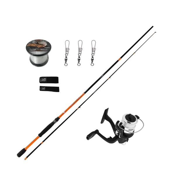 Avlivari Tam Takım Hobi Kıyı Lrf Olta Seti Simple 200 - Bauer Akira 210Cm 2-8 Gr