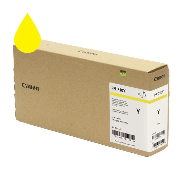 Feyza Bilişim Canon PFI-710 Y (Yellow) Sarı Plotter Orijinal Mürekkep Kartuş 700 ml. (2357C001) ürün görseli
