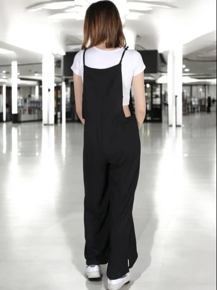 Askılı Yazlık Rahat Keten Tulum - Resim 2