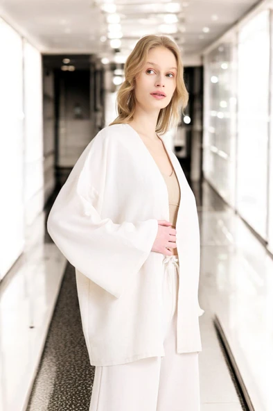 Yazlık Salaş Kimono Keten Takım - Resim 9