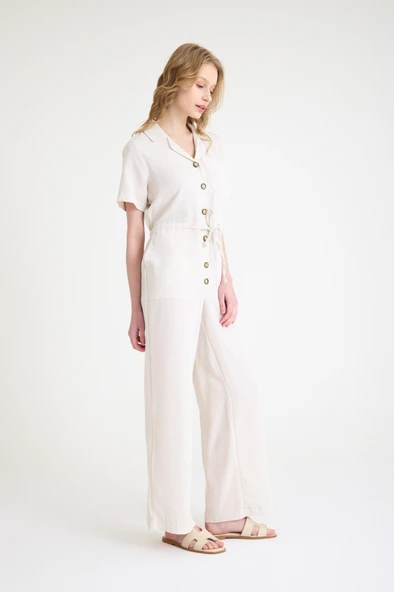 Keten Günlük Tulum - Resim 5