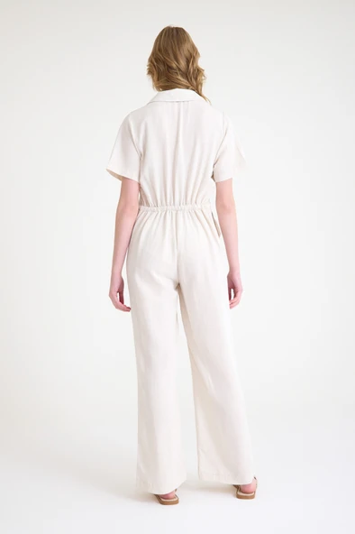 Keten Günlük Tulum - Resim 7