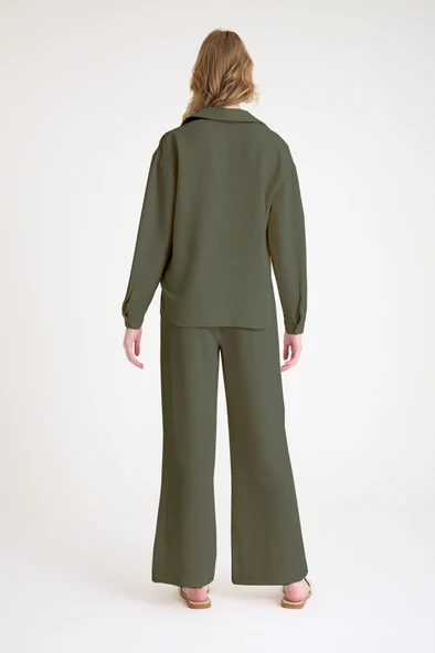 Keten Günlük Haki İkili Takım Alt Üst - Resim 4