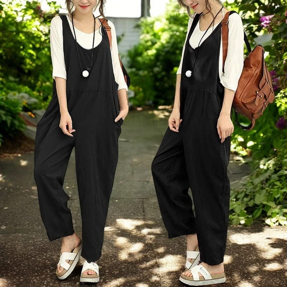 Yazlık Salopet Keten Tulum ürün görseli