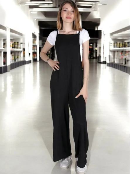 Askılı Yazlık Rahat Keten Tulum ürün görseli