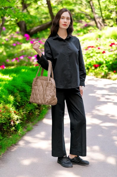 Yazlık Gömlek Pantolon İkili Keten Takım - 8