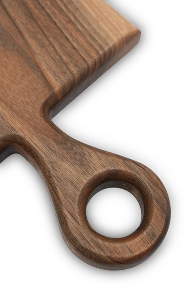 Yekpare Masif Ahşap Sunum Tahtası Kesme Tahtası Ceviz Medium - 4