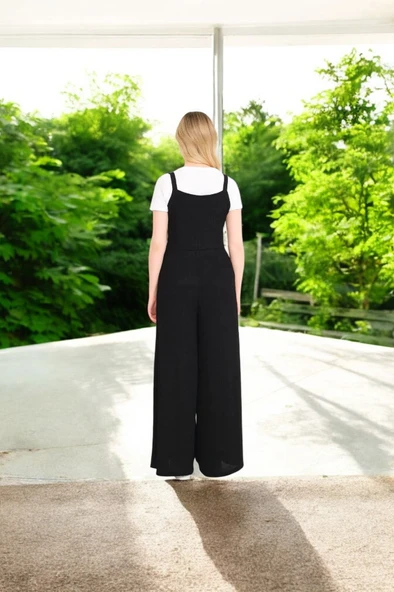 Yazlık Salaş Keten Tulum - Resim 3