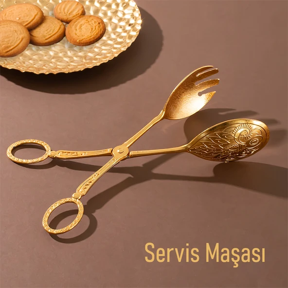 Porsima 1 Adet Servis Maşa Salata Kek Makarna Maşası Makas Maşa