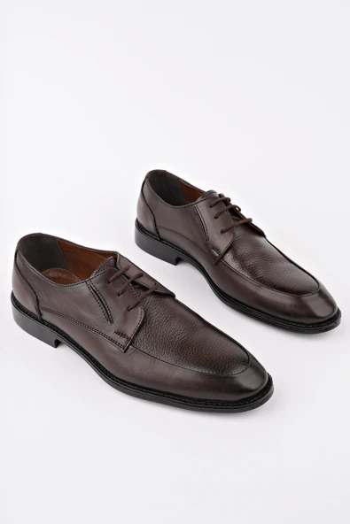 Muggo PAOLO Hakiki Deri Klasik Günlük Ortopedik Bağcıklı Erkek Ayakkabı - 2