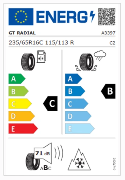 GT Radial Maxmiler WT2 Cargo 235/65R16C 115/113R Hafif Ticari Kış Lastiği (Üretim Yılı: 2023) - Resim 3