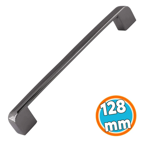 Mobilya Mutfak Dolap Çekmece Dolabı Kapak Metal Kulpu Kulbu Kulpları Füme 128 Mm-12.8 Cm ürün görseli