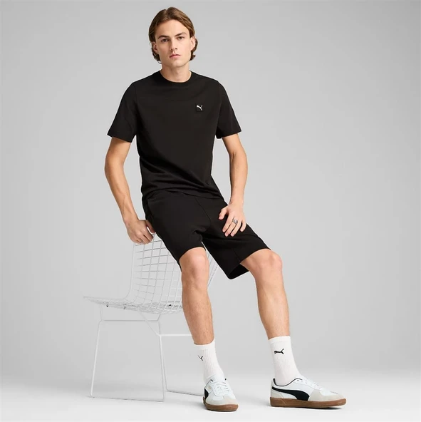 Puma Ess ELEVATED Tee Erkek Siyah Spor Tişört - 690893 01 - 3