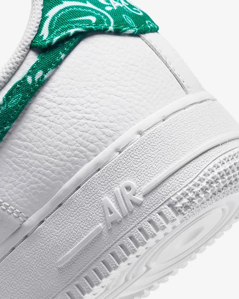 Nike Air Force 1 Low 07 Essential White Green Paisley - Resim 2