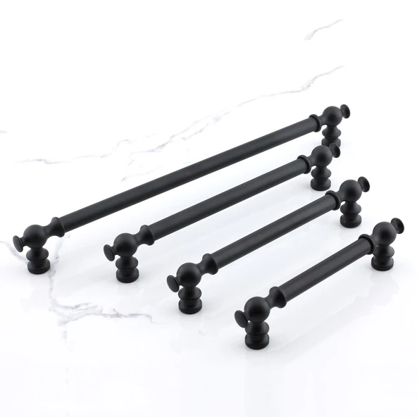 Mobilya Mutfak Metal Dolabı Çekmece Dolap Kapak Kulpları Kulbu Kulpu 32 cm-320 mm Siyah Kulp - Resim 3