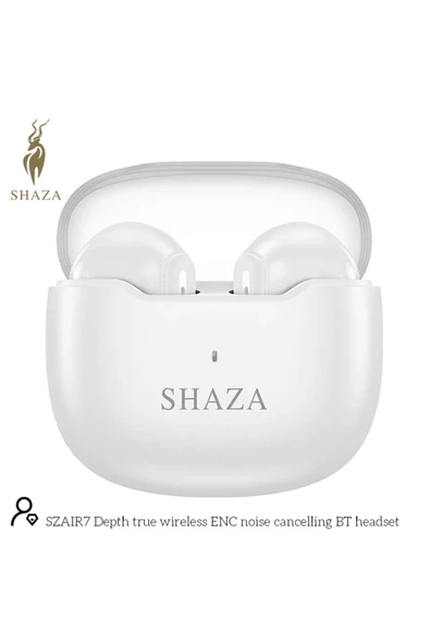SHAZA SZAir7 Gürültü Azaltma ENC 4 Mikrofonlu Bluetooth 5.3 TWS Bluetooth Kulaklık Beyaz - 3