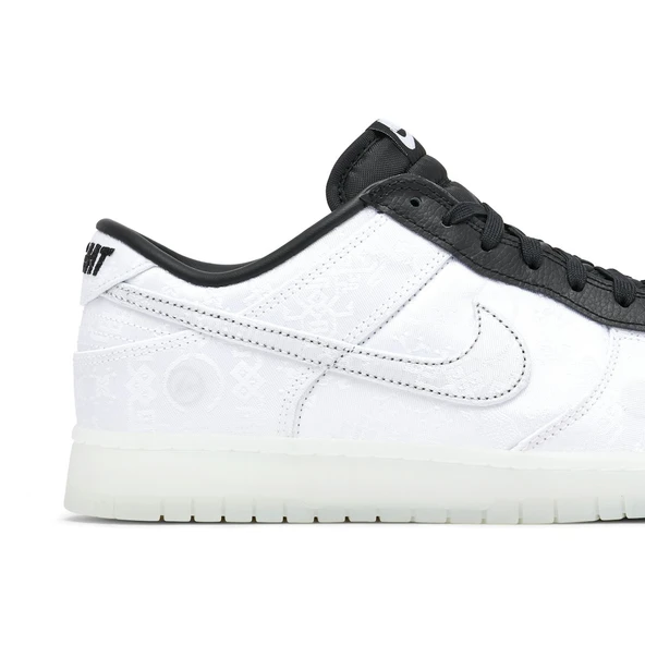 Nike Dunk Low x CLOT x Fragment Black White - Resim 3