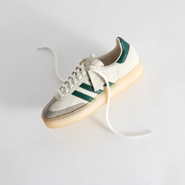 Adidas Clarks 8th Street Samba by Ronnie Fieg Chalk White Green - Resim 6