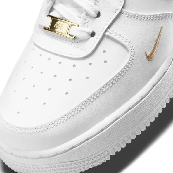 Nike Air Force 1 07 Essential White Grey Gold - Resim 3