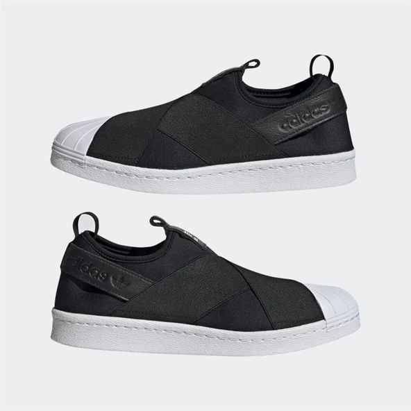Adidas Slip On Black White - Resim 5