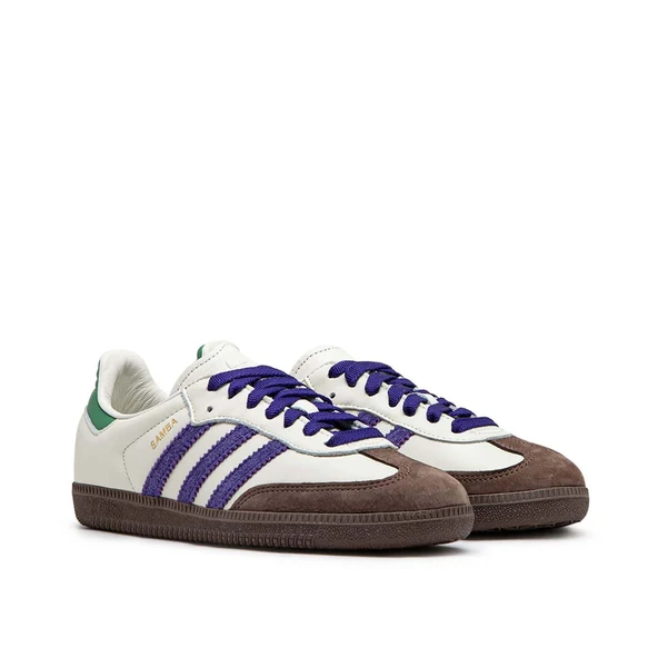 Adidas Samba OG Off White Core Purple Green Brown Womens - Resim 2