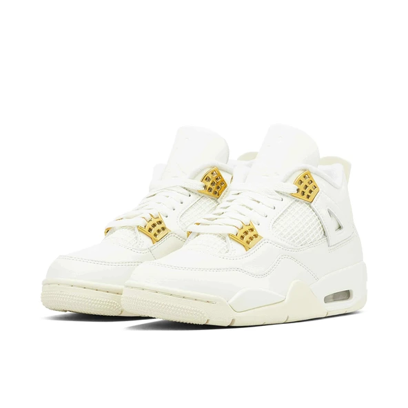 Nike Air Jordan 4 Retro Sail Metallic Gold Womens - 3