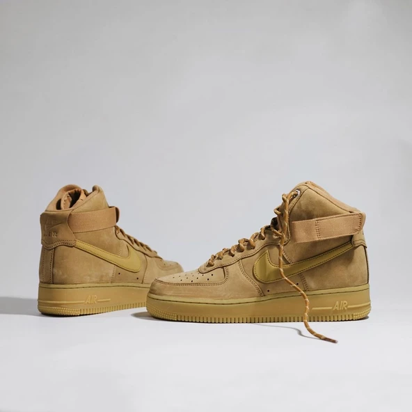 Nike Air Force 1 Mid Flax - Resim 2