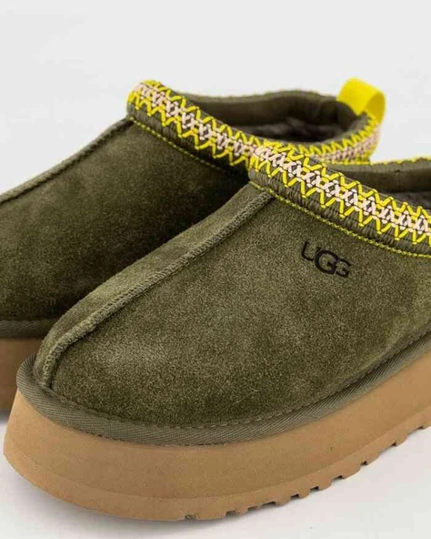 Ugg UGG Tazz Slipper Burnt Olive Womens - Resim 4