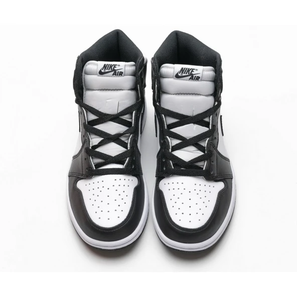 Nike Air Jordan 1 High Black White - Resim 2