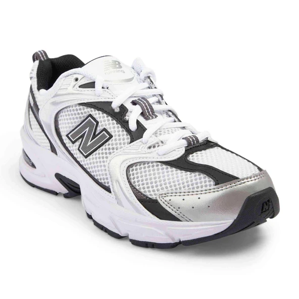 New Balance 530 White Silver Metallic Black - Resim 4
