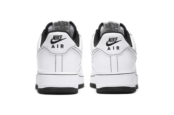 Nike Air Force 1 07 Contrast Stitch White Black - Resim 4